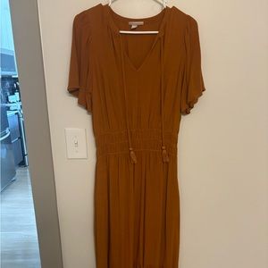 Maxi dress with singed waist
